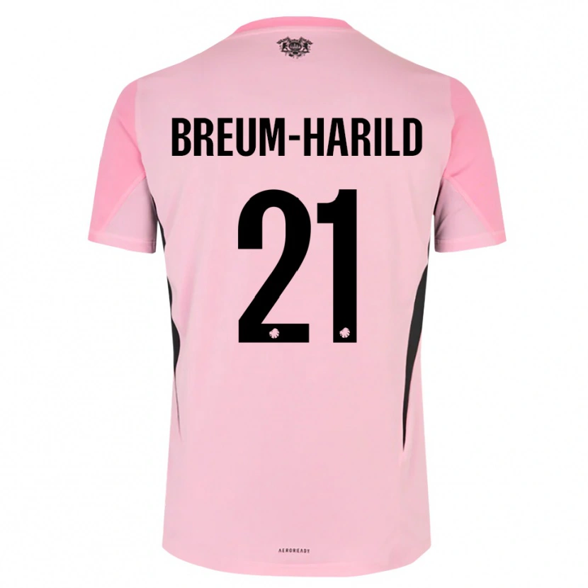 Danxen Kinderen Tobias Breum-Harild #21 Roze Zwart Keepersshirt 2025/26 T-Shirt