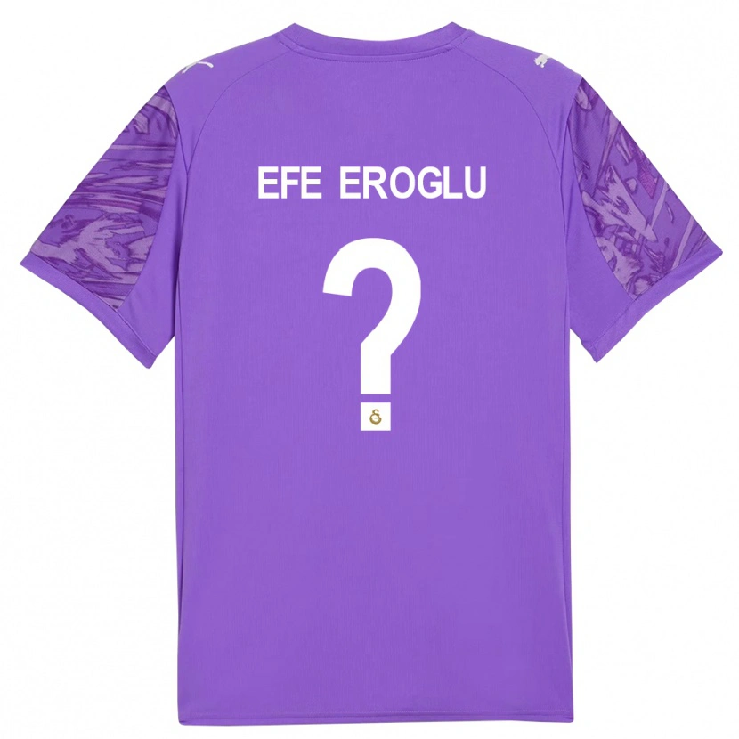 Danxen Kinderen Cem Efe Eroğlu #0 Paars Wit Keepersshirt 2025/26 T-Shirt