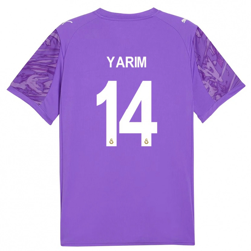 Danxen Kinderen Esra Yarım #14 Paars Wit Keepersshirt 2025/26 T-Shirt
