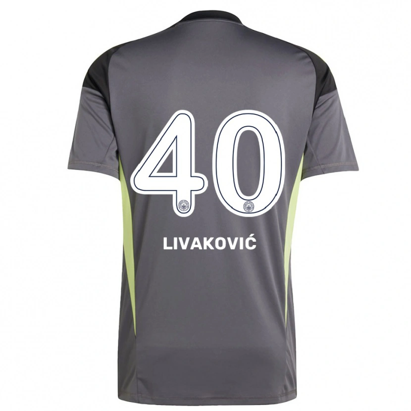 Danxen Kinderen Dominik Livakovic #40 Dim Grijs Zwart Keepersshirt 2025/26 T-Shirt