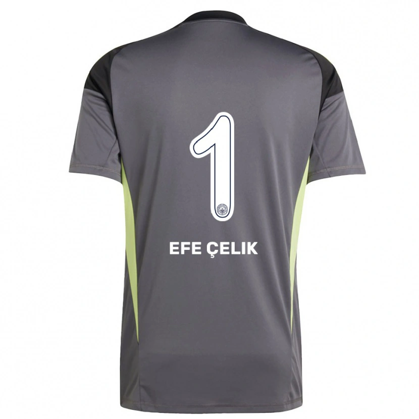 Danxen Kinderen Mehmet Efe Çelik #1 Dim Grijs Zwart Keepersshirt 2025/26 T-Shirt
