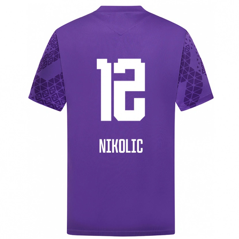 Danxen Kinderen Uros Nikolic #12 Indigo Wit Keepersshirt 2025/26 T-Shirt