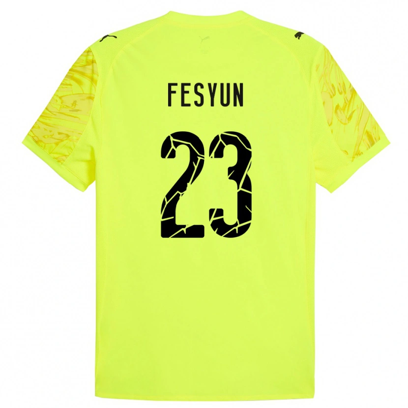 Danxen Kinderen Kiril Fesyun #23 Groen Geel Keepersshirt 2025/26 T-Shirt