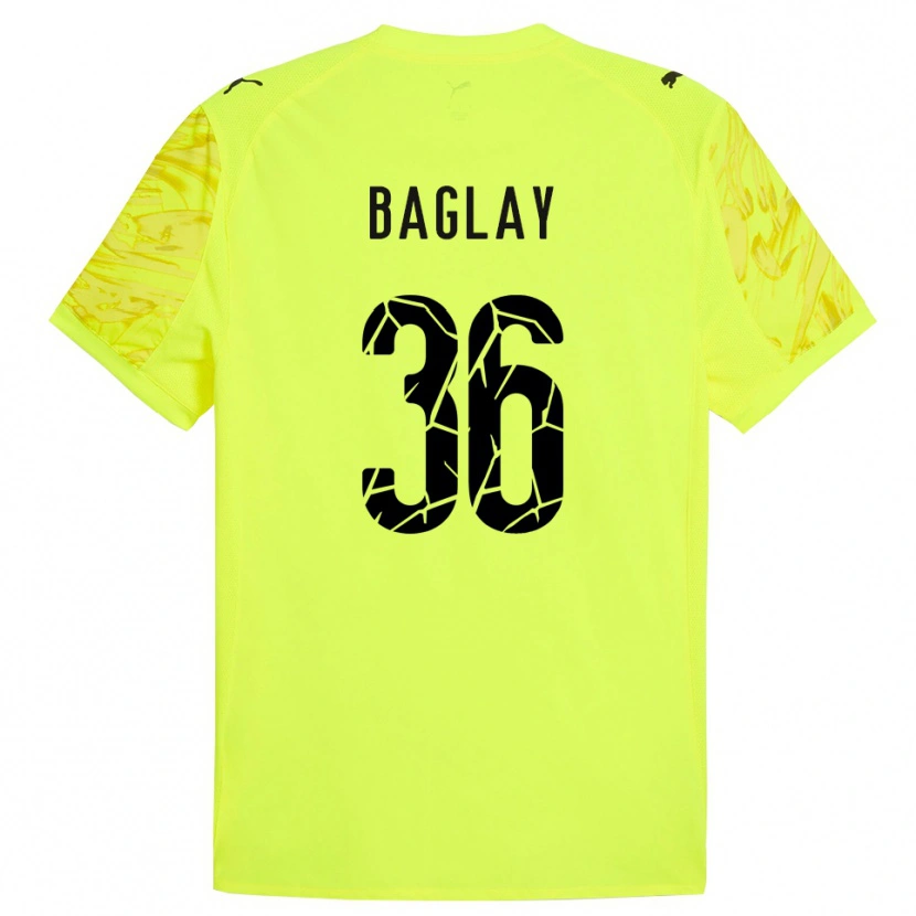 Danxen Kinderen Rostyslav Baglay #36 Groen Geel Keepersshirt 2025/26 T-Shirt