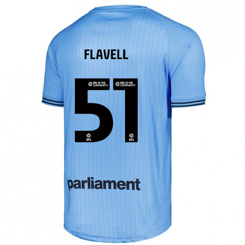 Danxen Heren Kieren Flavell #51 Licht Hemelsblauw Keepersshirt 2025/26 T-Shirt