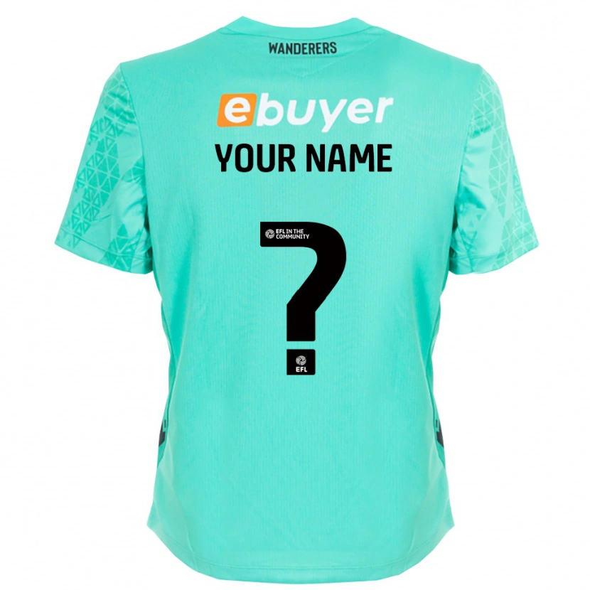 Danxen Heren Bolton Wanderers Aqua Zwart Keepersshirt 2025/26 T-Shirt