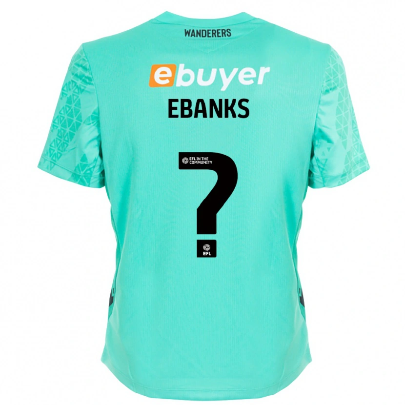 Danxen Heren Eve Ebanks #0 Aqua Zwart Keepersshirt 2025/26 T-Shirt