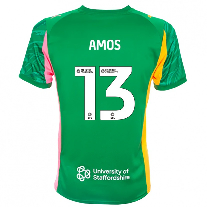 Danxen Heren Ben Amos #13 Groen Roze Oranje Keepersshirt 2025/26 T-Shirt