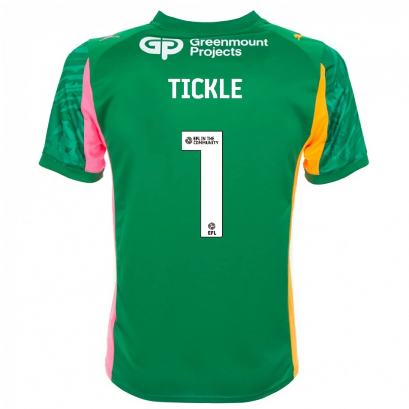 Danxen Heren Sam Tickle #1 Groen Roze Oranje Keepersshirt 2025/26 T-Shirt