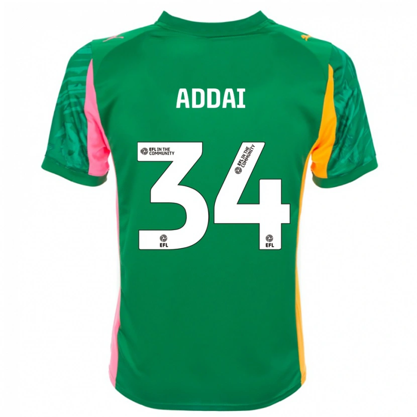 Danxen Heren Corey Addai #34 Groen Roze Wit Keepersshirt 2025/26 T-Shirt