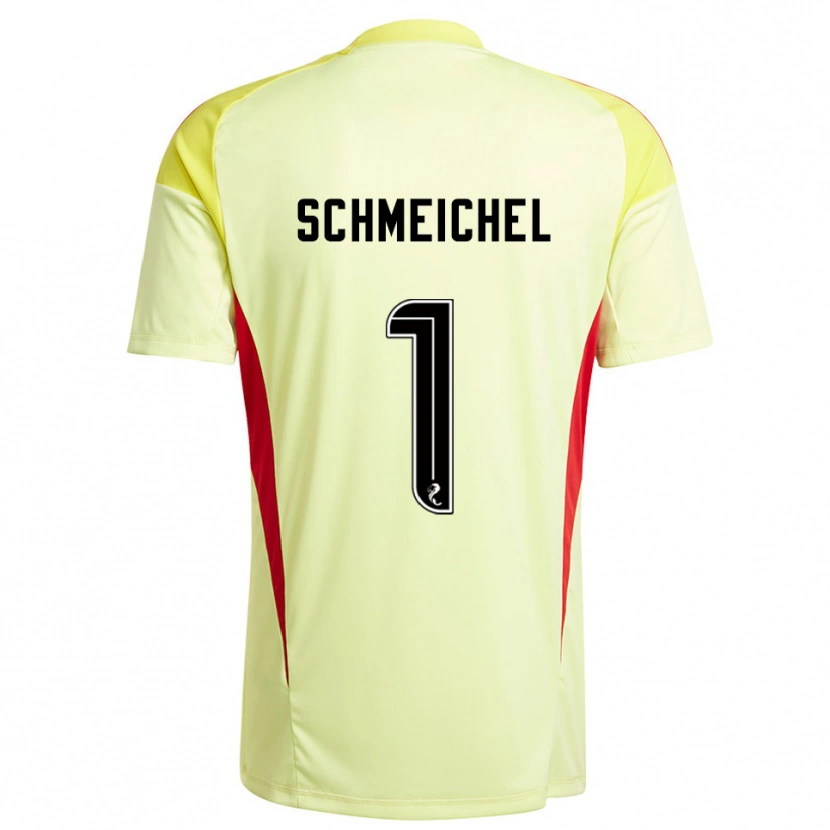 Danxen Heren Kasper Schmeichel #1 Geel Rood Keepersshirt 2025/26 T-Shirt
