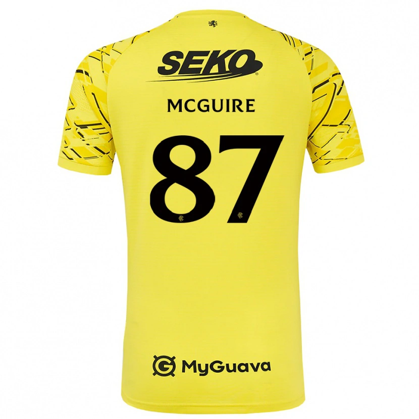 Danxen Heren Rydnn McGuire #87 Geel Zwart Keepersshirt 2025/26 T-Shirt