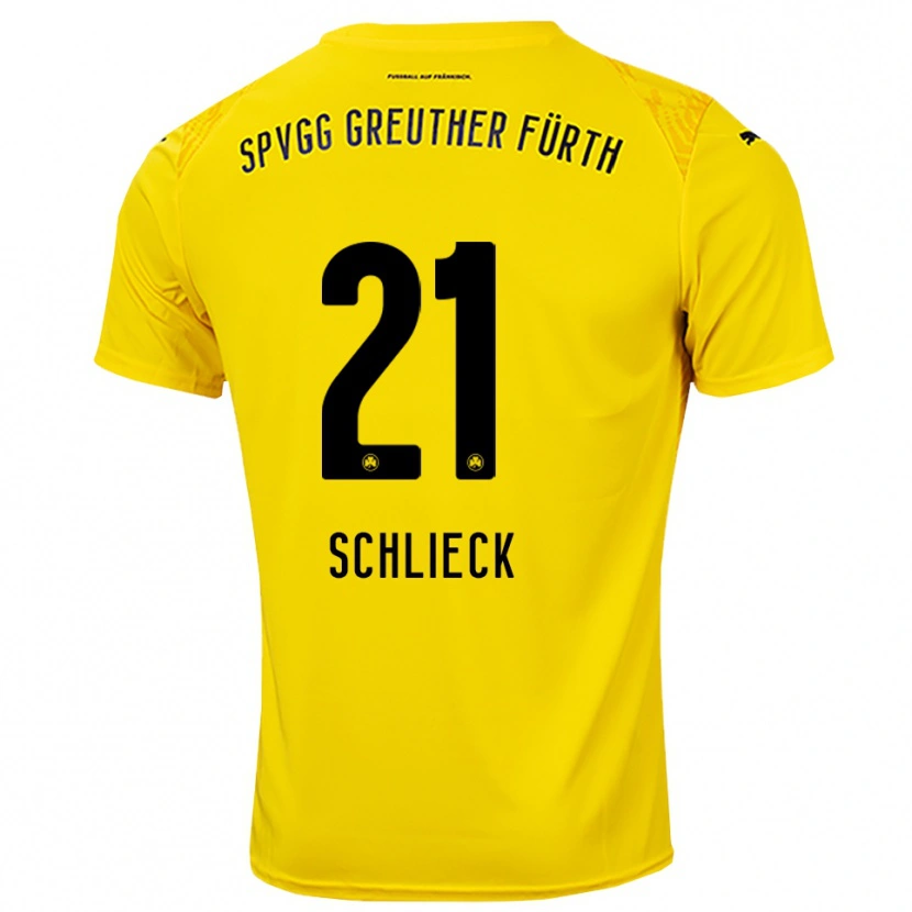 Danxen Heren Timo Schlieck #21 Geel Zwart Keepersshirt 2025/26 T-Shirt