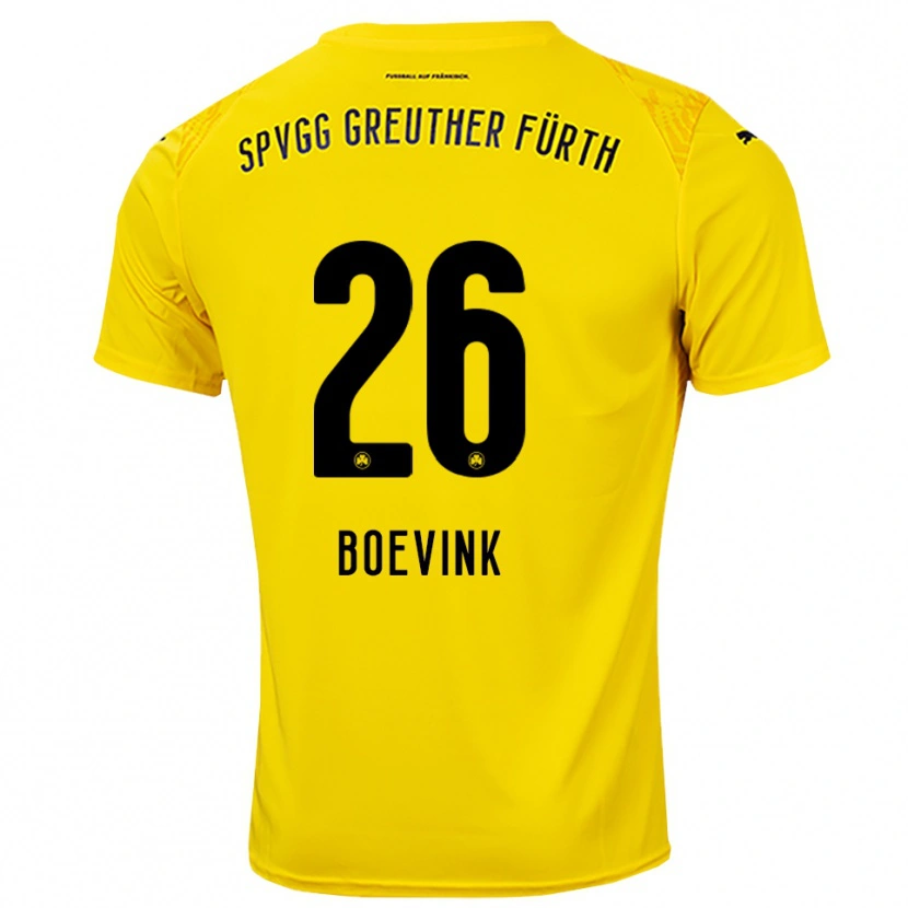 Danxen Heren Pelle Boevink #26 Geel Zwart Keepersshirt 2025/26 T-Shirt
