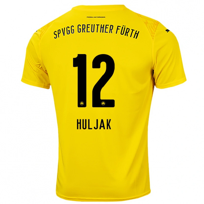 Danxen Heren Dominik Huljak #12 Geel Zwart Keepersshirt 2025/26 T-Shirt