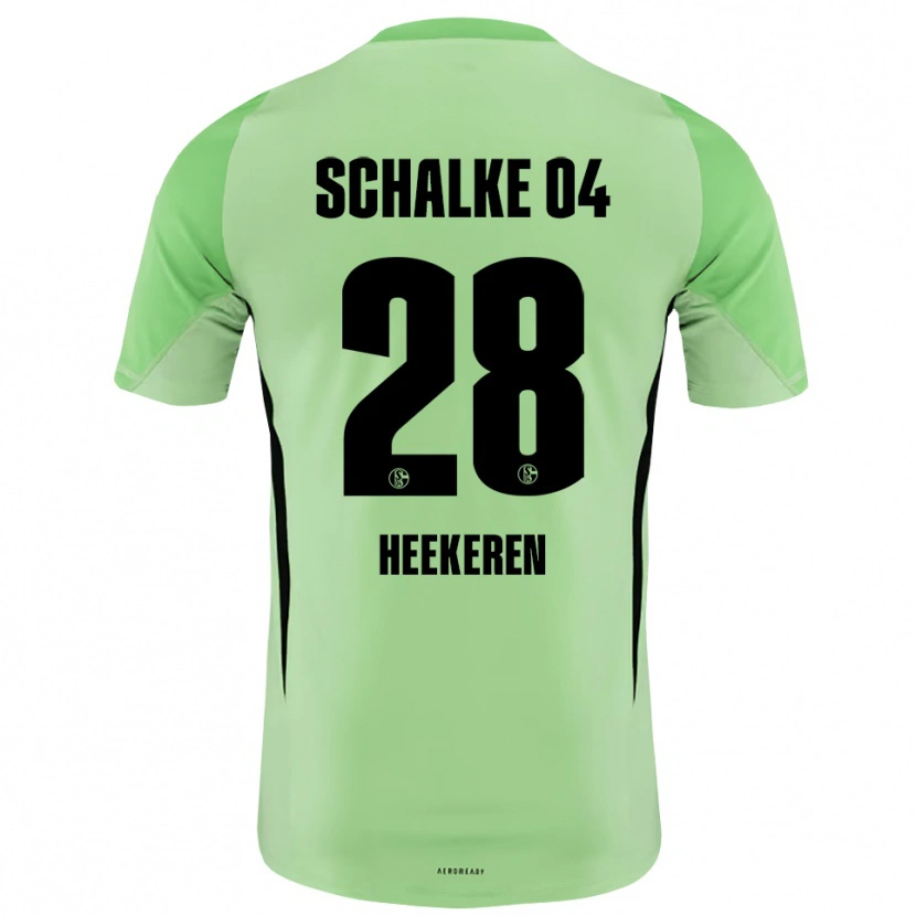 Danxen Heren Justin Heekeren #28 Licht Groen Zwart Keepersshirt 2025/26 T-Shirt