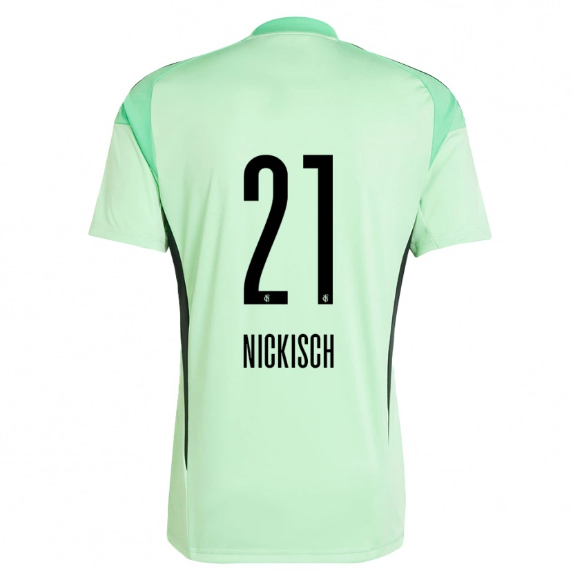 Danxen Heren Jonas Nickisch #21 Licht Groen Zwart Keepersshirt 2025/26 T-Shirt