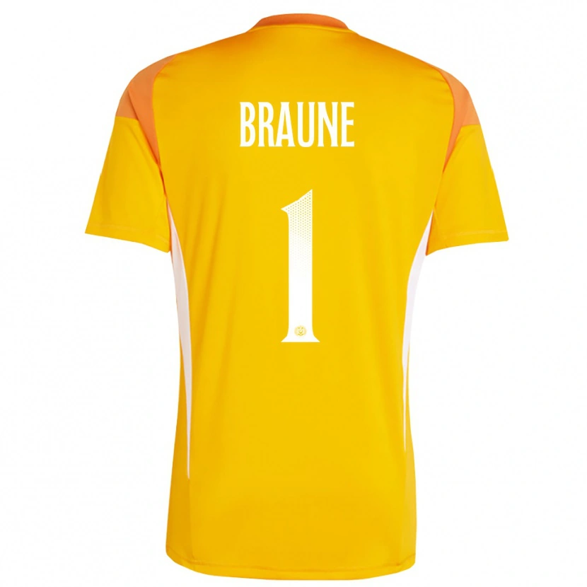 Danxen Heren Maximilian Braune #1 Oranje Wit Keepersshirt 2025/26 T-Shirt