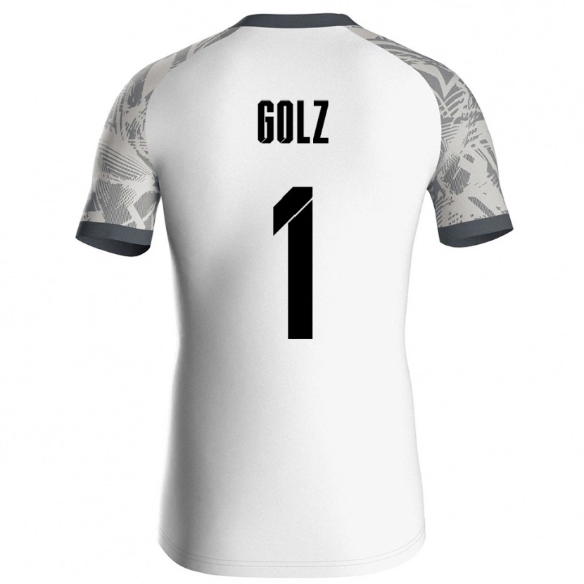 Danxen Heren Jakob Golz #1 Grijs Wit Keepersshirt 2025/26 T-Shirt