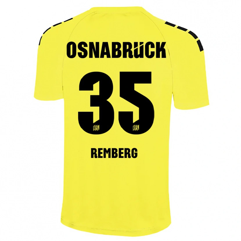 Danxen Heren Mats Remberg #35 Geel Zwart Keepersshirt 2025/26 T-Shirt