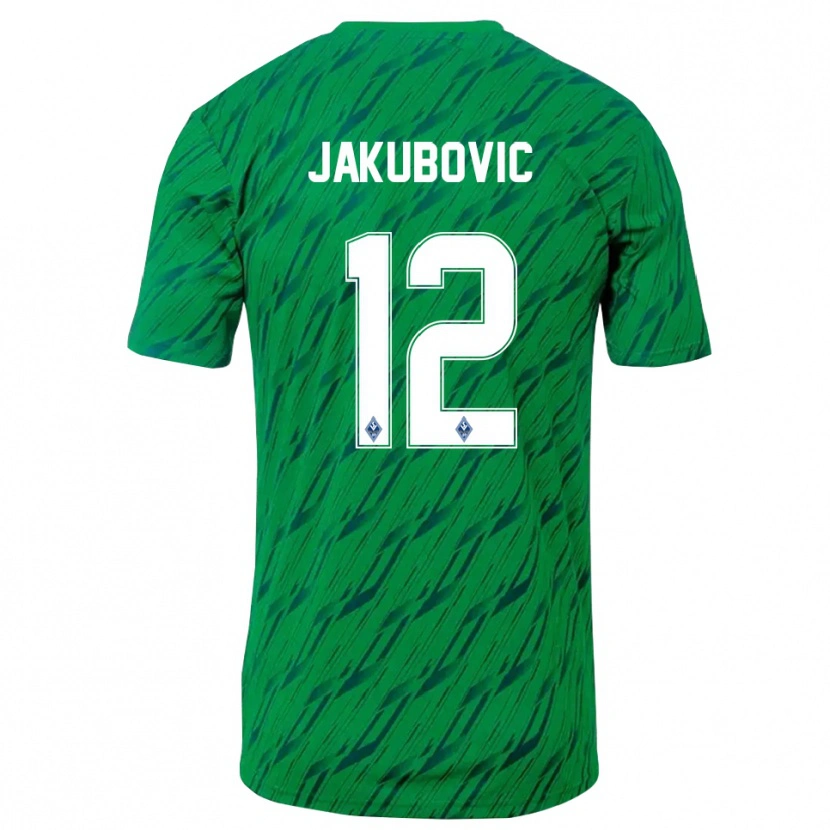 Danxen Heren Harun Jakubovic #12 Groen Wit Keepersshirt 2025/26 T-Shirt
