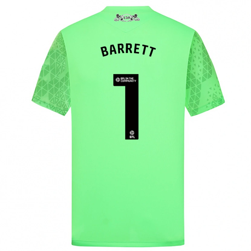 Danxen Heren Jack Barrett #1 Fluorescerend Groen Keepersshirt 2025/26 T-Shirt