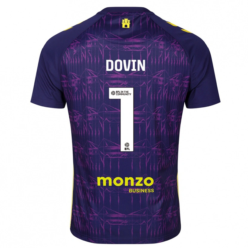 Danxen Heren Oliver Dovin #1 Paars Geel Keepersshirt 2025/26 T-Shirt