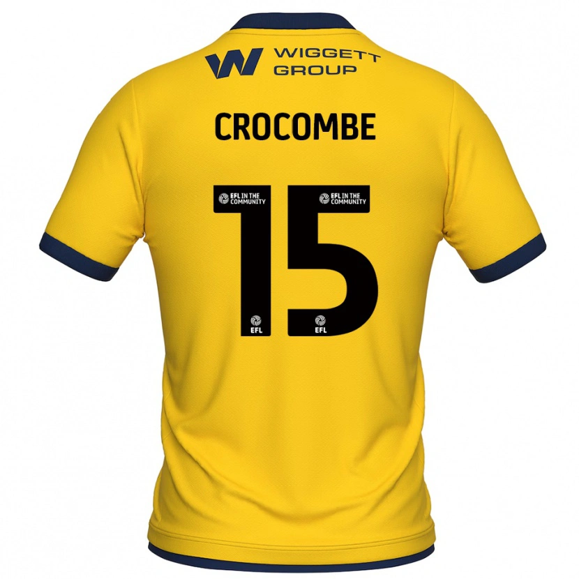 Danxen Heren Max Crocombe #15 Geel Zwart Keepersshirt 2025/26 T-Shirt