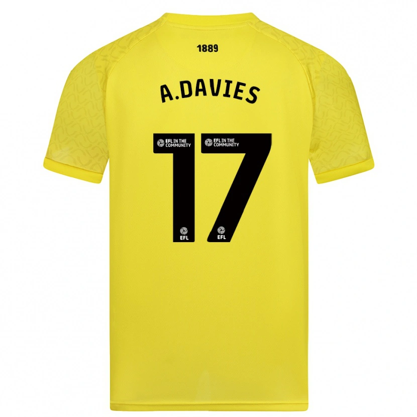 Danxen Heren Adam Davies #17 Geel Zwart Keepersshirt 2025/26 T-Shirt