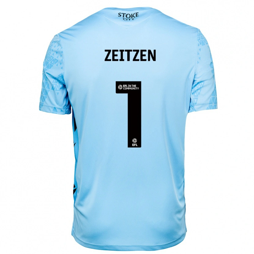 Danxen Heren Michael Zeitzen #1 Hemelsblauw Zwart Keepersshirt 2025/26 T-Shirt