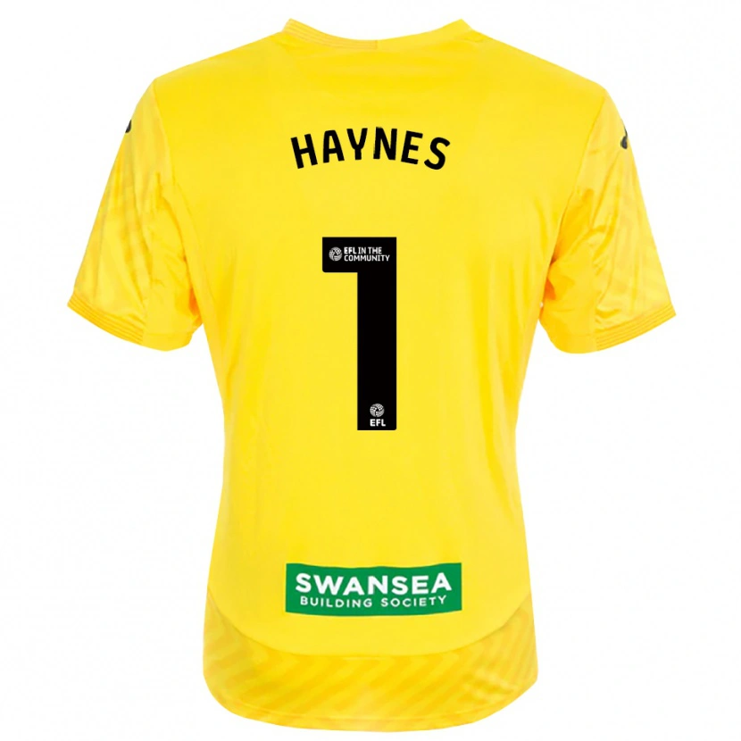 Danxen Heren Charlie Haynes #1 Geel Zwart Keepersshirt 2025/26 T-Shirt