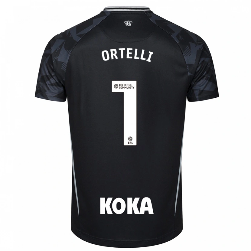 Danxen Heren Gabriel Ortelli #1 Zwart Blauw Keepersshirt 2025/26 T-Shirt