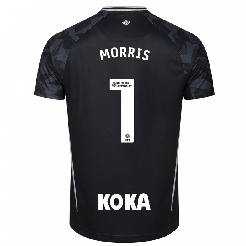 Danxen Heren Sam Morris #1 Zwart Blauw Keepersshirt 2025/26 T-Shirt