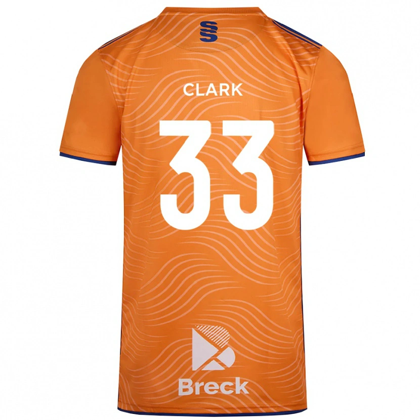 Danxen Heren Charlie Clark #33 Oranje Zwart Keepersshirt 2025/26 T-Shirt