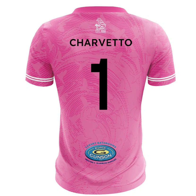 Danxen Heren Michael Charvetto #1 Roze Wit Keepersshirt 2025/26 T-Shirt