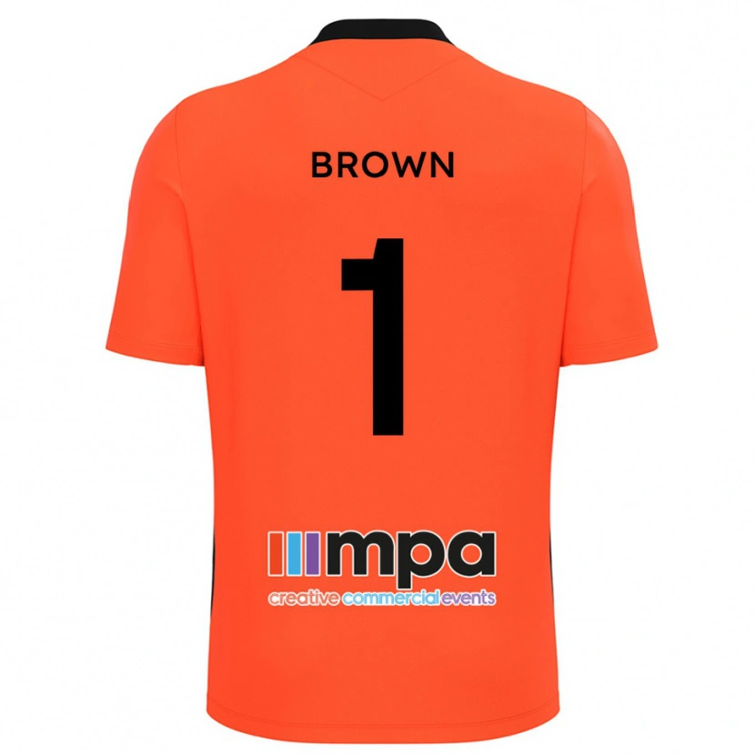 Danxen Heren Rory Brown #1 Oranje Zwart Keepersshirt 2025/26 T-Shirt