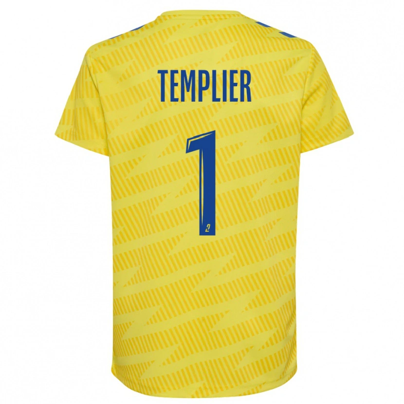 Danxen Heren Emma Templier #1 Geel Blauw Keepersshirt 2025/26 T-Shirt