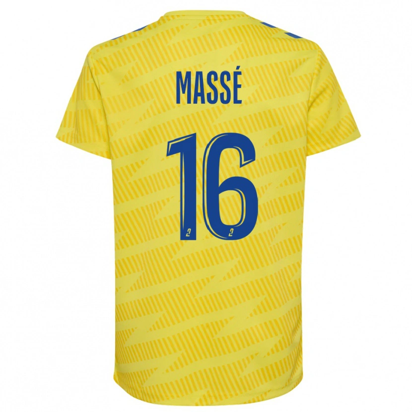 Danxen Heren Maël Massé #16 Geel Blauw Keepersshirt 2025/26 T-Shirt