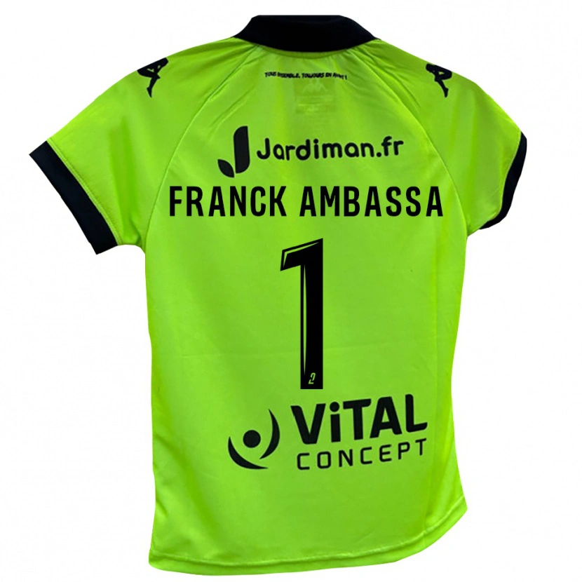 Danxen Heren Gaspard Franck Ambassa #1 Neon Groen Keepersshirt 2025/26 T-Shirt