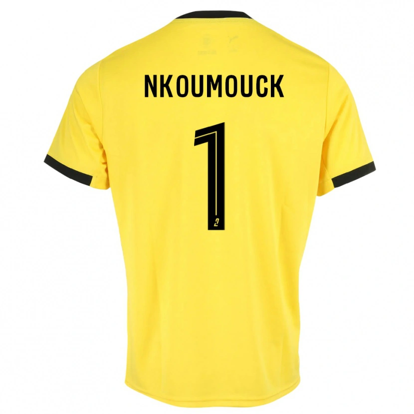 Danxen Heren Marc-Anthony Nkoumouck #1 Geel Zwart Keepersshirt 2025/26 T-Shirt