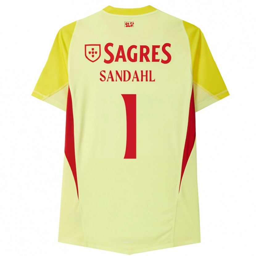 Danxen Heren Alexander Sandahl #1 Geel Rood Keepersshirt 2025/26 T-Shirt