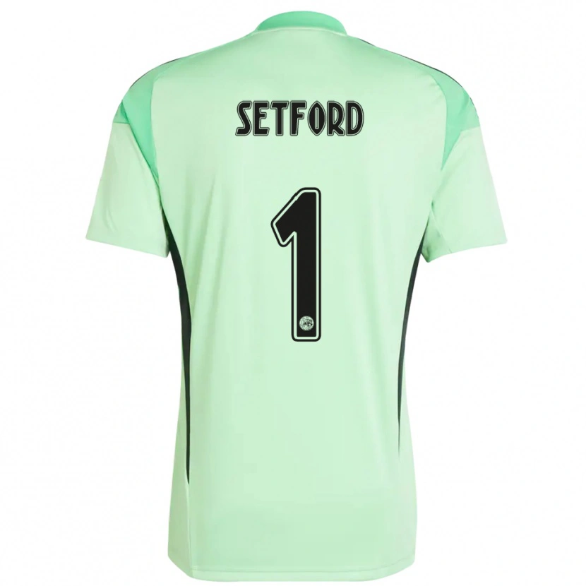 Danxen Heren Charlie Setford #1 Lichtgroen Zwart Keepersshirt 2025/26 T-Shirt