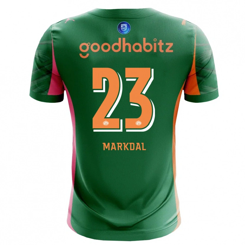 Danxen Heren Mikkel Markdal #23 Groen Oranje Keepersshirt 2025/26 T-Shirt