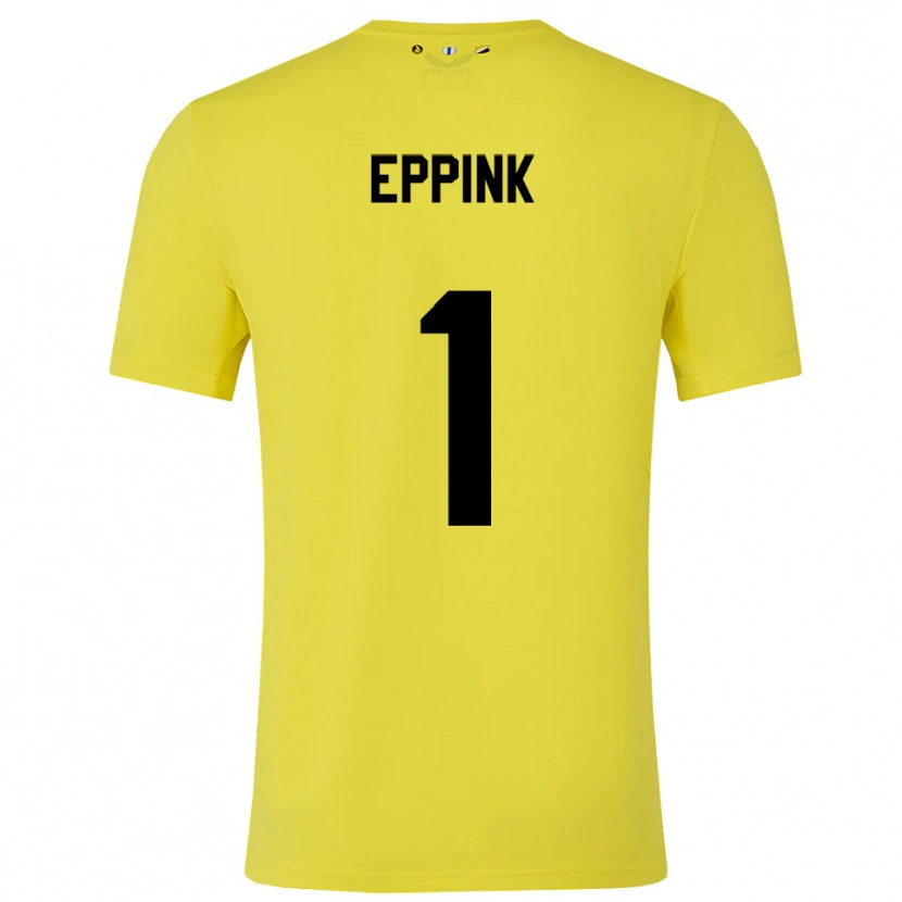 Danxen Heren Mees Eppink #1 Geel Zwart Keepersshirt 2025/26 T-Shirt