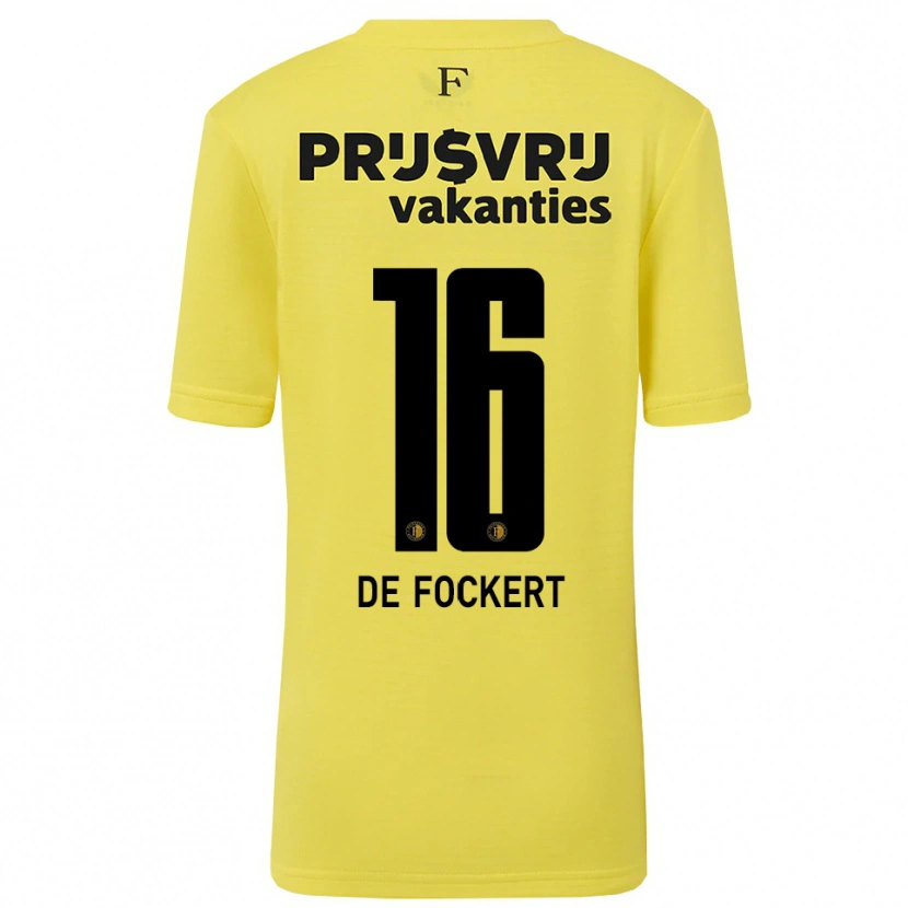 Danxen Heren Maarten de Fockert #16 Geel Zwart Keepersshirt 2025/26 T-Shirt