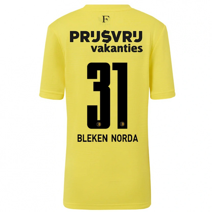 Danxen Heren Haakon Bleken Norda #31 Geel Zwart Keepersshirt 2025/26 T-Shirt
