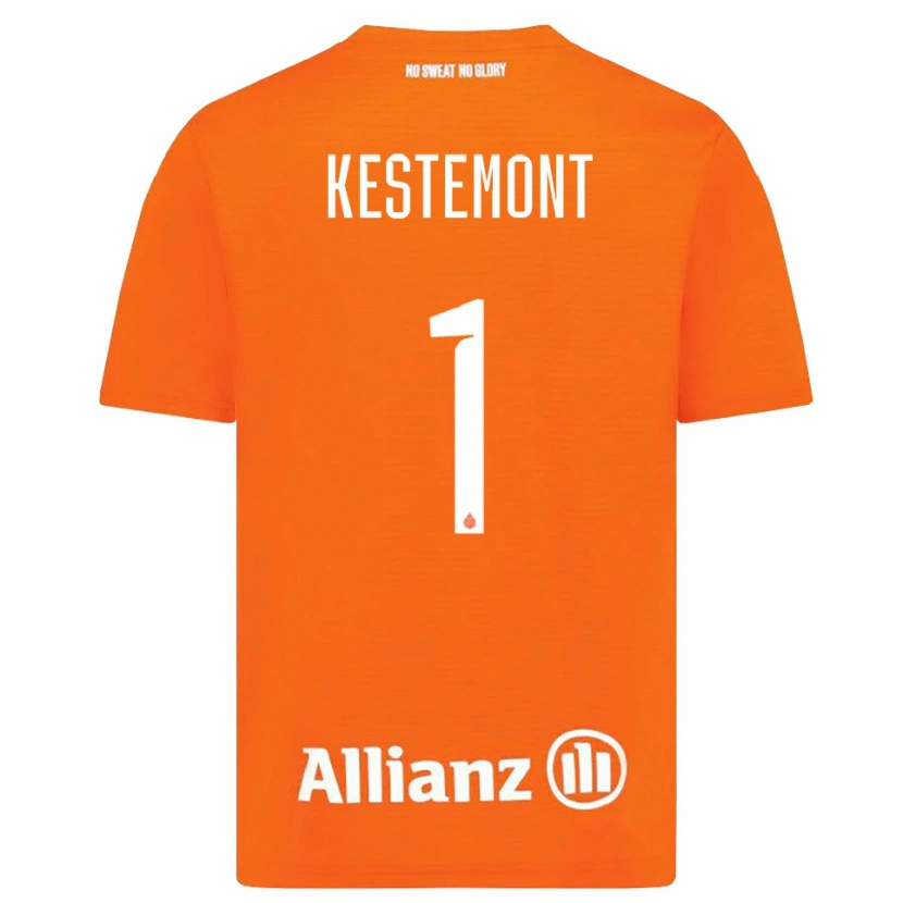Danxen Heren Thibeau Kestemont #1 Oranje Wit Keepersshirt 2025/26 T-Shirt