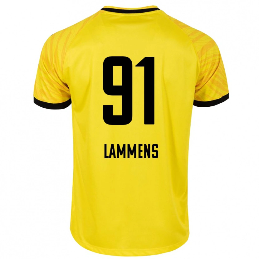 Danxen Heren Senne Lammens #91 Geel Zwart Keepersshirt 2025/26 T-Shirt