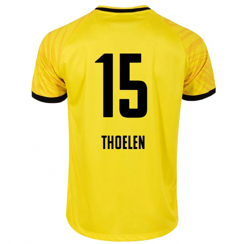 Danxen Heren Yannick Thoelen #15 Geel Zwart Keepersshirt 2025/26 T-Shirt