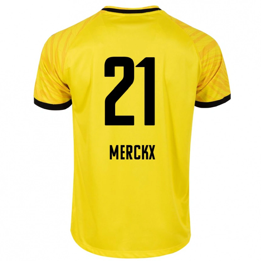 Danxen Heren Matti Merckx #21 Geel Zwart Keepersshirt 2025/26 T-Shirt